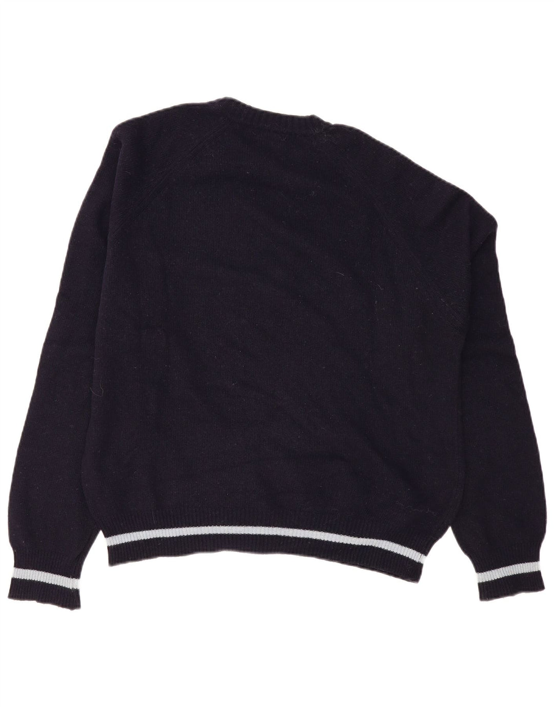 Lee Mujer Gráfico Cuello Redondo Jersey Suéter Grande Lana Azul Marino