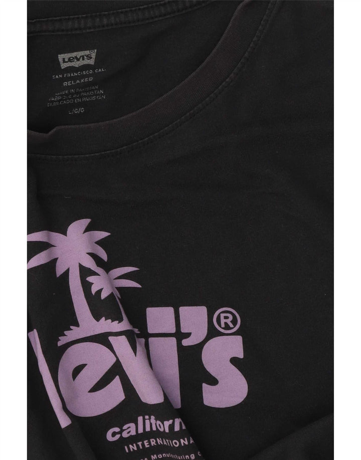 Levi's Camiseta con gráfico relajado para hombre, talla grande, gris