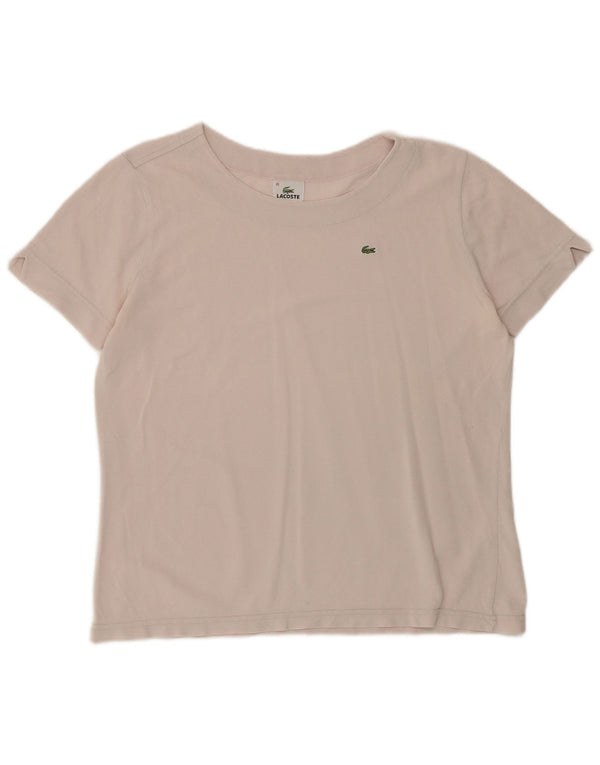 Camiseta Lacoste Mujer Top Talla 48 XL Algodón Rosa