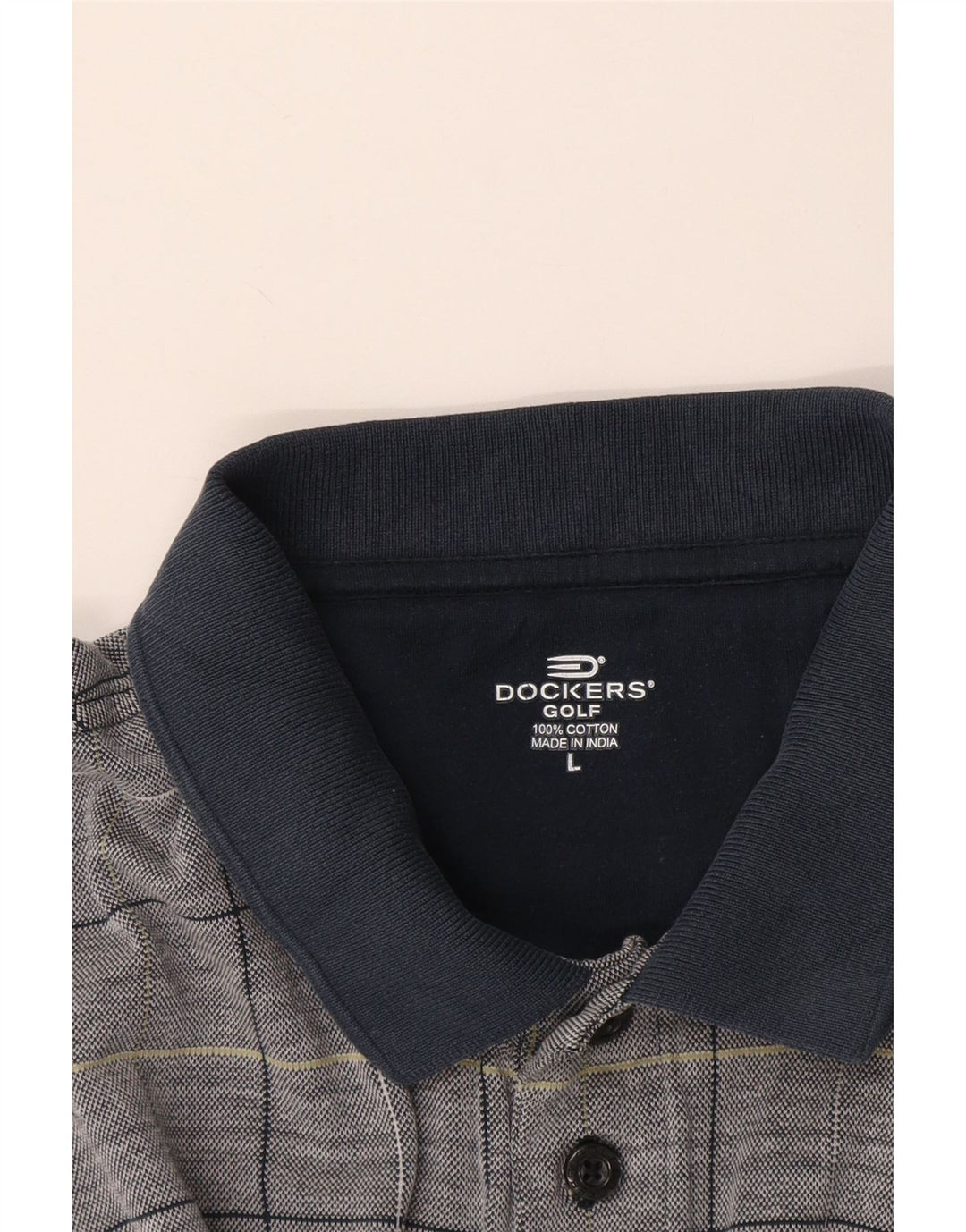 Dockers Polo De Rugby Para Hombre De Algodón A Cuadros Azul Grande