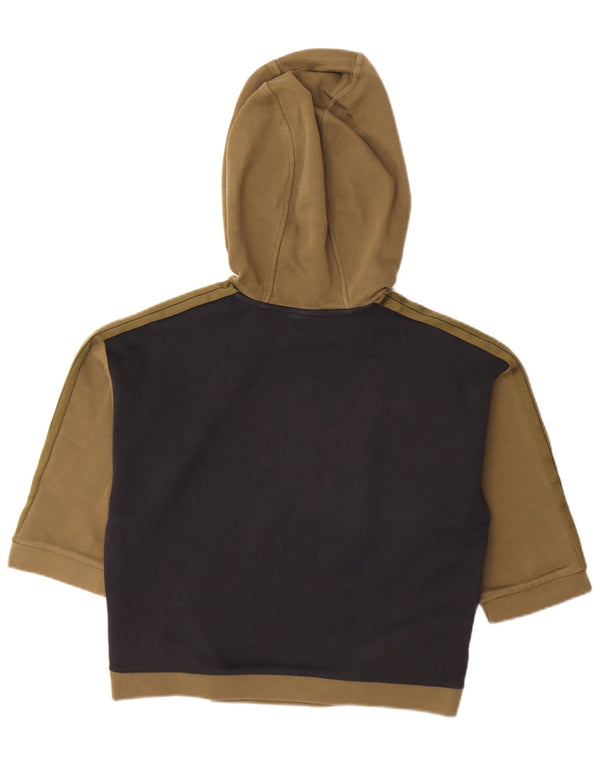Puma Jersey con capucha de manga 3/4 para mujer UK 10 Small Khaki Colourblock