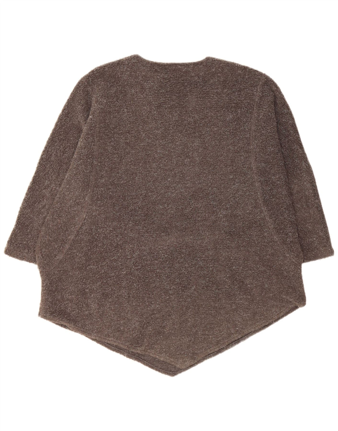 VINTAGE Mujer Oversize Barco Cuello Jersey Suéter Reino Unido 14 Gris Medio