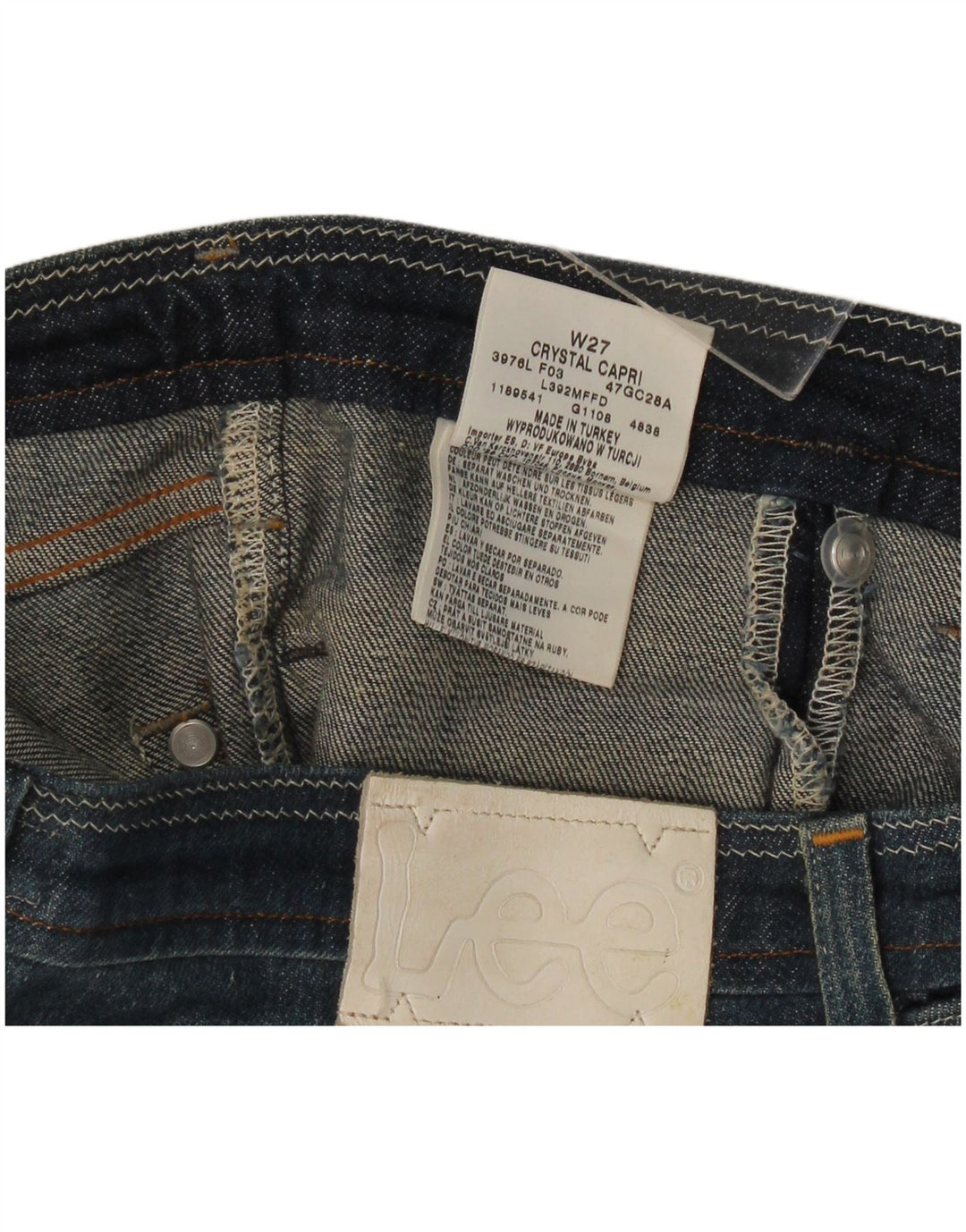 Vaqueros Capri Crystal Mujer Lee W27 L17 Algodón Azul