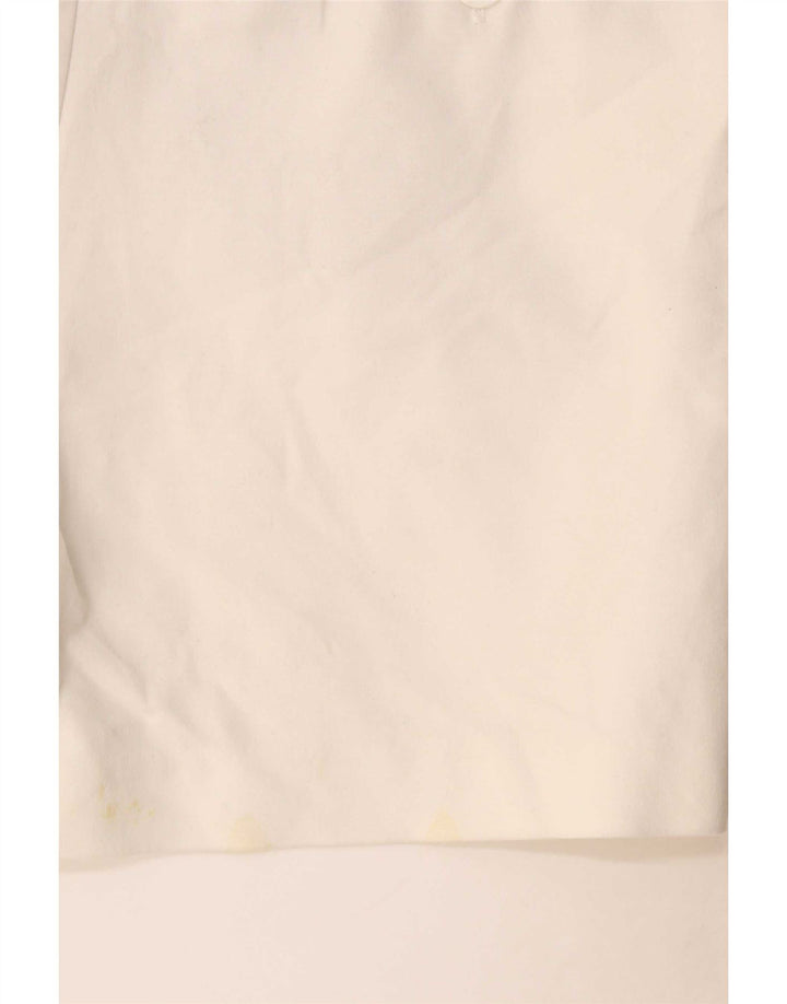 Zara Mujer Pantalones Cortos Chinos Pequeños W27 Blanco