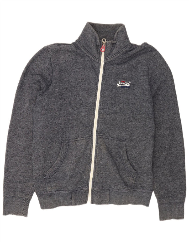 Superdry Hombre Chándal Top Chaqueta XL Azul Marino Algodón