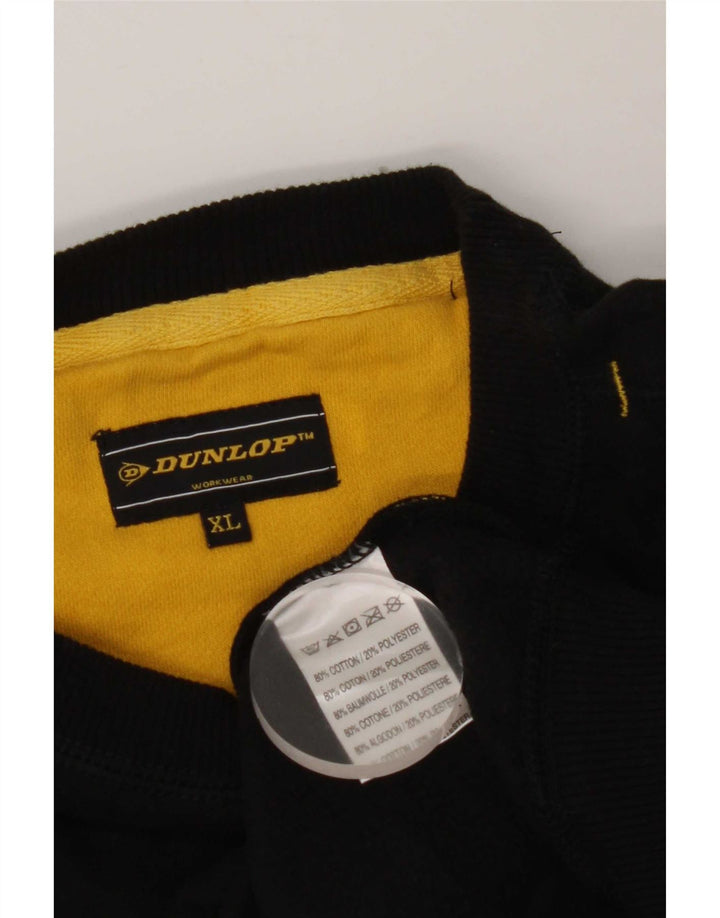 Dunlop Hombre Sudadera Gráfica Jumper XL Algodón Negro