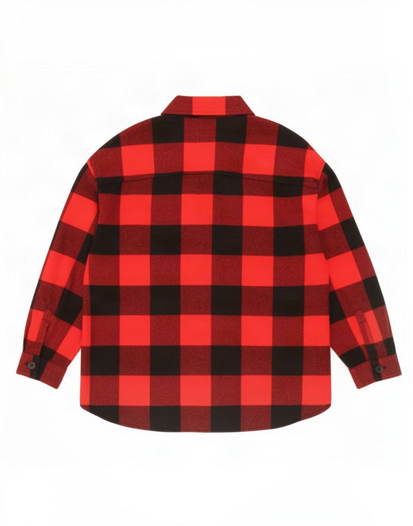Zara Mujer Camisa De Franela De Manga 3/4 UK 44 Medium Red Check