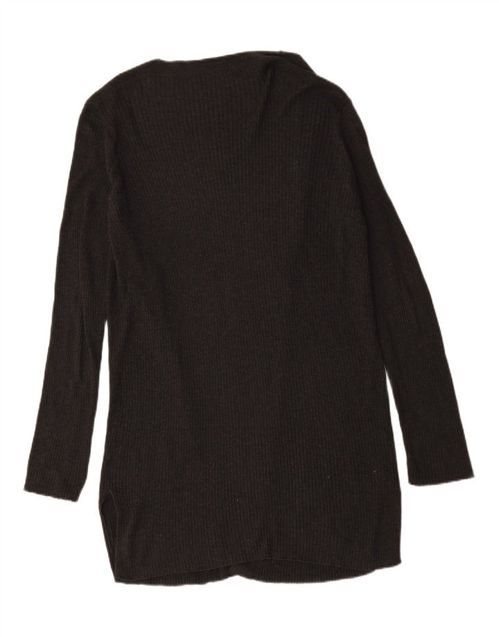 GAP Suéter tipo cárdigan abierto largo para mujer UK 46 Gris grande
