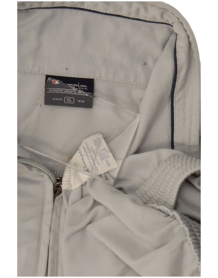 CHAMPION Chaqueta de chándal para hombre XL Poliéster gris
