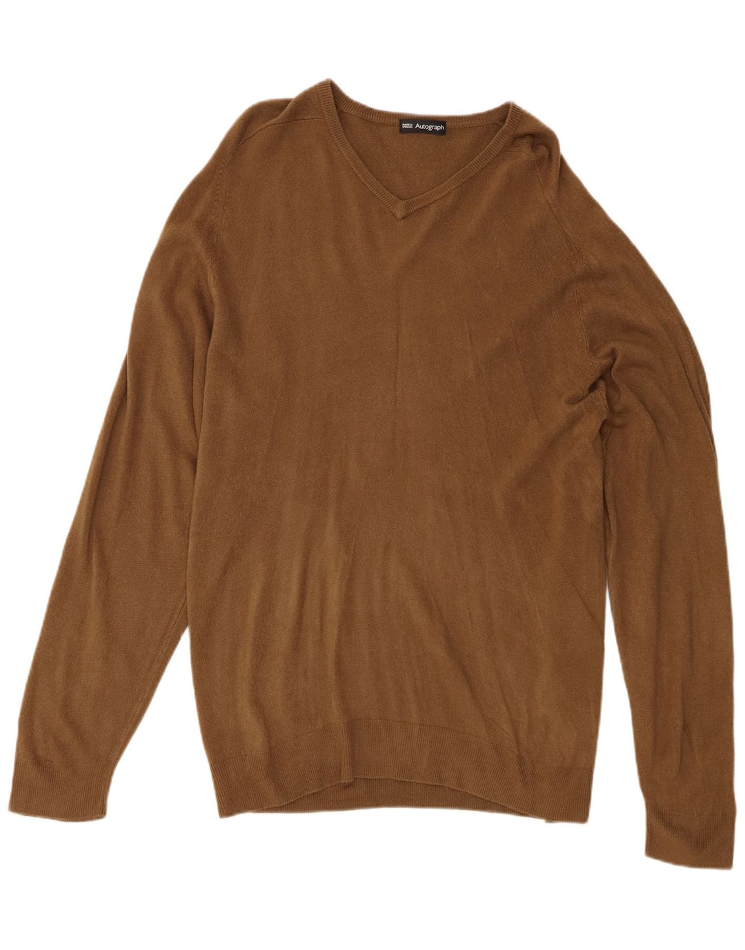 Marks & Spencer Suéter con Cuello en V para Hombre Acrílico Marrón Grande