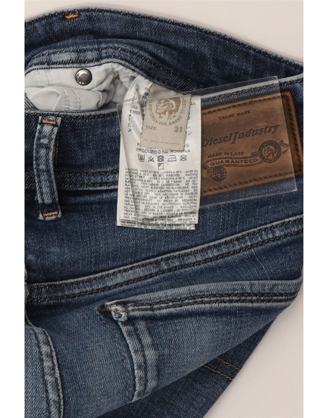 DIESEL Vaqueros pitillo para hombre W31 L30 Algodón azul