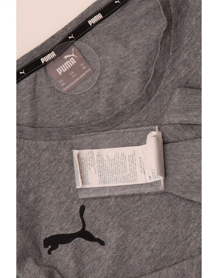 Puma Camiseta para hombre Top 2XL Gris Algodón