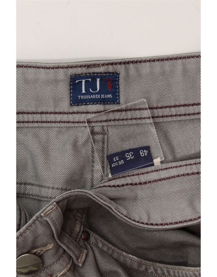 TRUSSARDI Mens Straight Jeans W33 L29 Grey Vintage Trussardi and Second-Hand Trussardi from Messina Hembry 