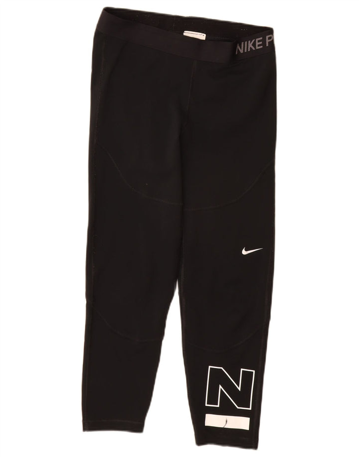 Nike Leggings cortos gráficos para mujer UK 8 Small Poliéster negro