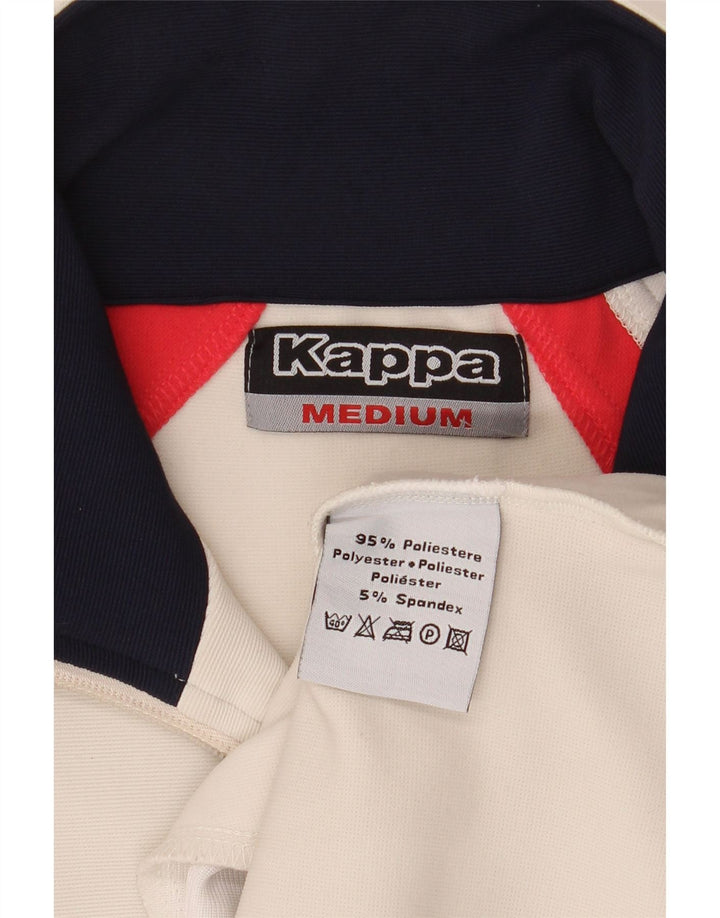 Kappa Hombre Chándal Top Chaqueta Mediana Algodón Blanco
