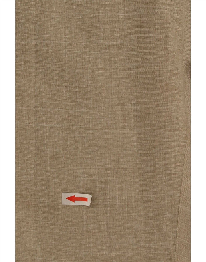 Marks & Spencer Pantalón de traje recto para hombre W32 L31 Poliéster beige