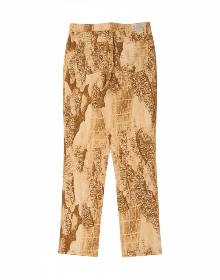 Mujer Trussardi Pantalones Casuales Rectos Con Estampado Abstracto W32 L33 Beige