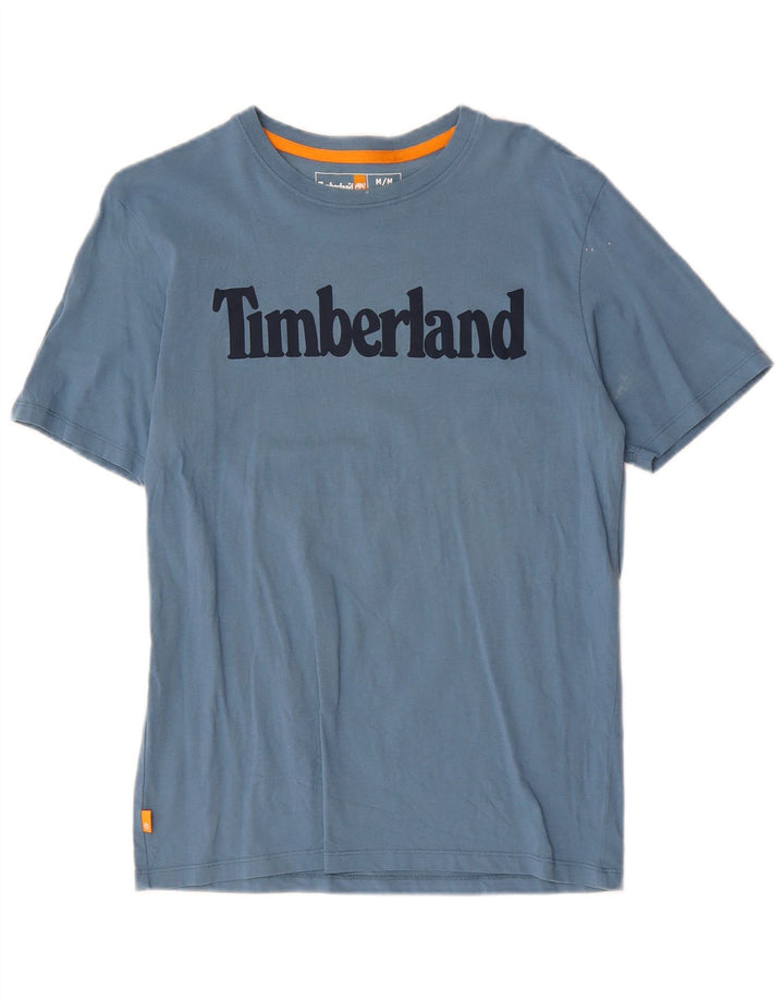 TIMBERLAND Camiseta gráfica de ajuste regular para hombre Top de algodón azul medio