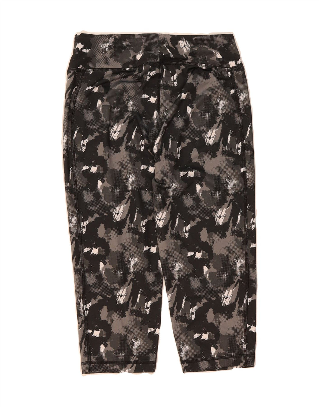 CRIVIT Womens Capri Leggings UK 14 Medium  Grey Camouflage Polyester Vintage Crivit and Second-Hand Crivit from Messina Hembry 