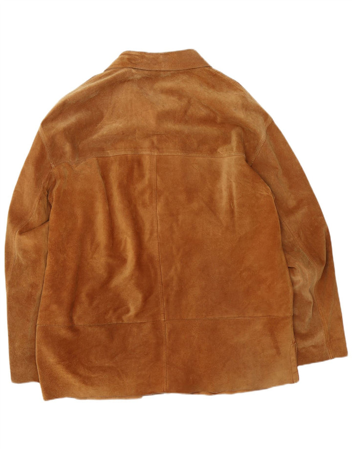 Conbipel Chaqueta de ante para hombre IT 52 Cuero marrón grande