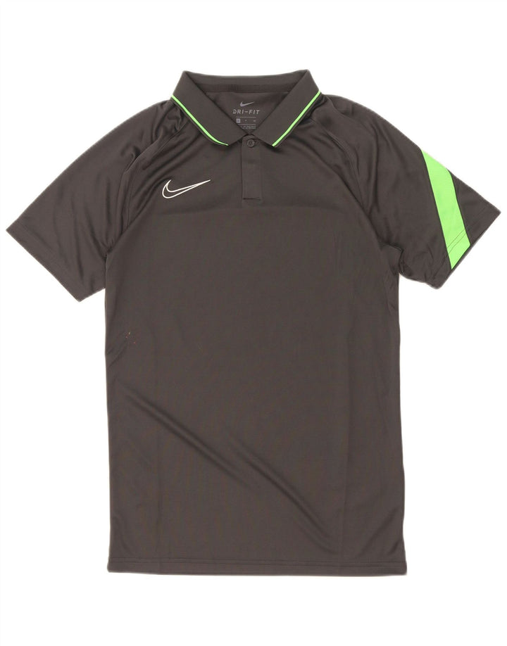 Polo Nike Dri Fit para hombre, poliéster color block, talla pequeña, gris