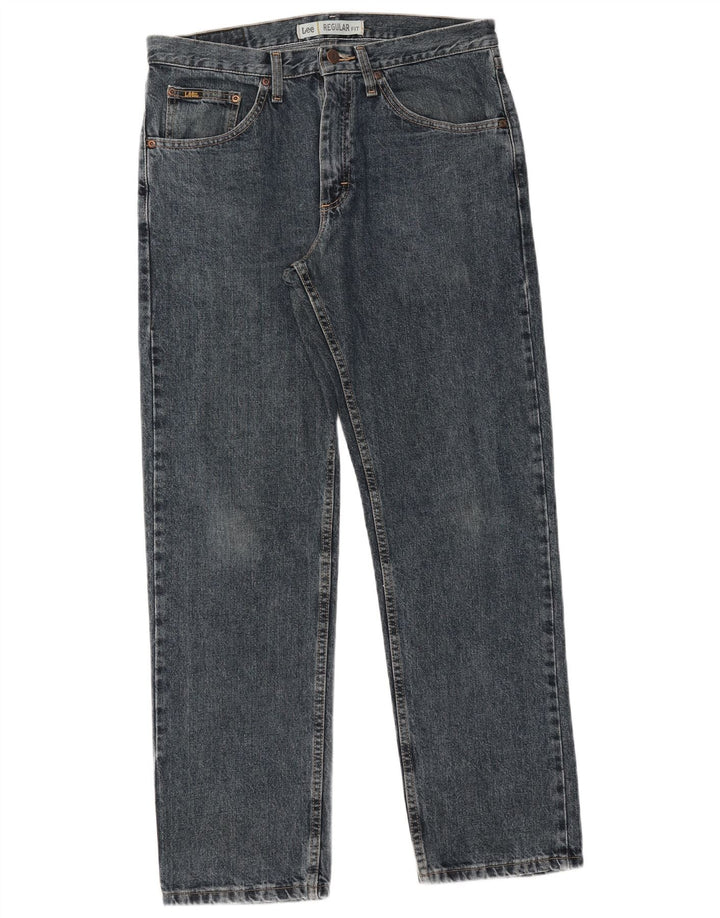 Vaqueros rectos de corte regular para hombre Lee W32 L30 Algodón azul