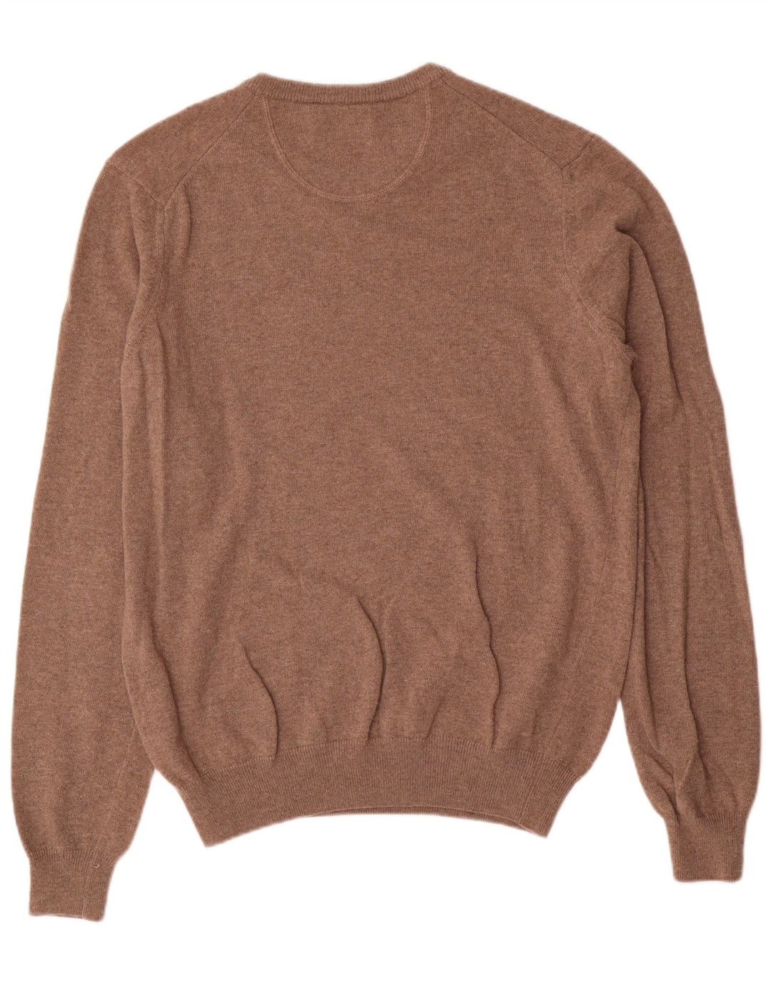 Marlboro Classics - Jersey con cuello en V para hombre, talla grande, lana marrón