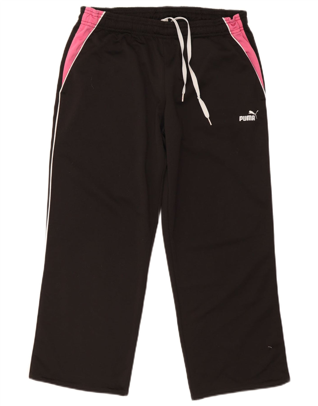 Puma Pantalones de chándal para mujer UK 44 Mediano Negro Colorblock Poliéster
