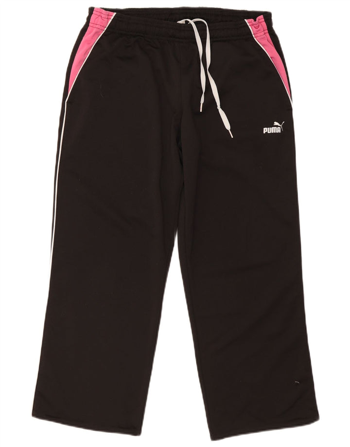 Puma Pantalones de chándal para mujer UK 44 Mediano Negro Colorblock Poliéster