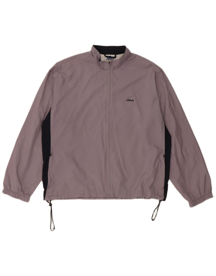 Adidas - Chaqueta de chándal para mujer, talla 40, talla grande, color morado, poliéster