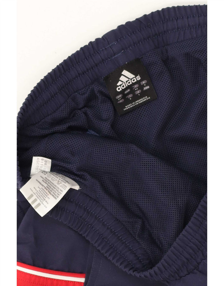 Pantalones cortos deportivos Adidas para hombre Poliéster color block azul marino medio