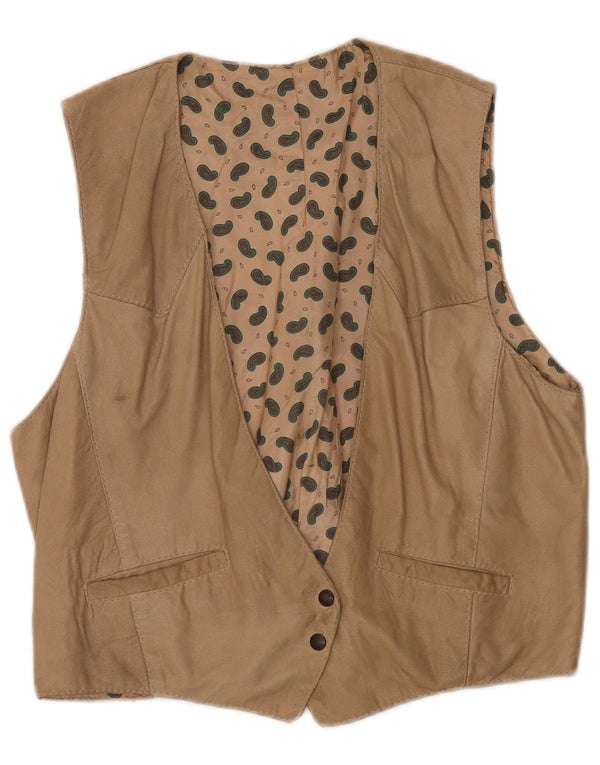 Chaleco vintage para mujer grande beige