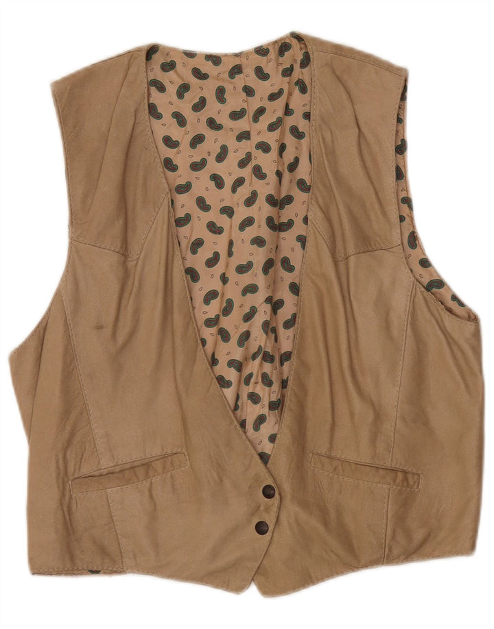 Chaleco vintage para mujer grande beige