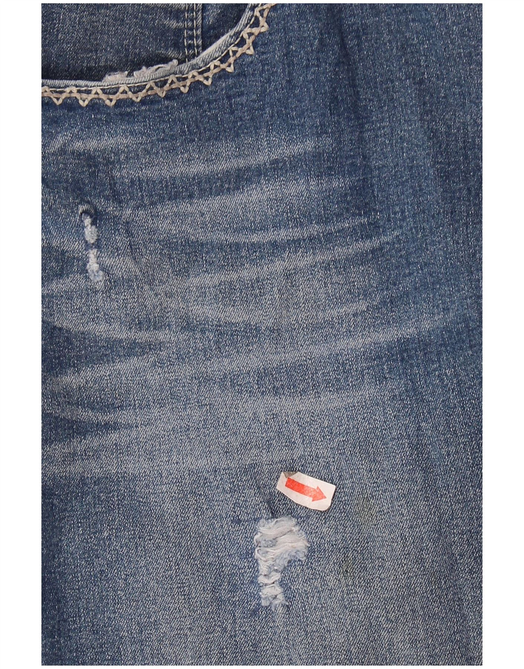 LEVI'S Bermudas de mezclilla desgastadas para mujer US 13 Grande W32 Algodón azul