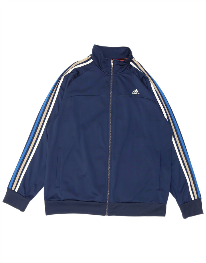 Adidas Mens Climalite Chándal Top Chaqueta UK 48/50 XL Azul Marino Poliéster