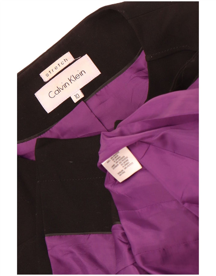 Calvin Klein Chaqueta Blazer para Mujer US 10 Grande Poliéster Negro