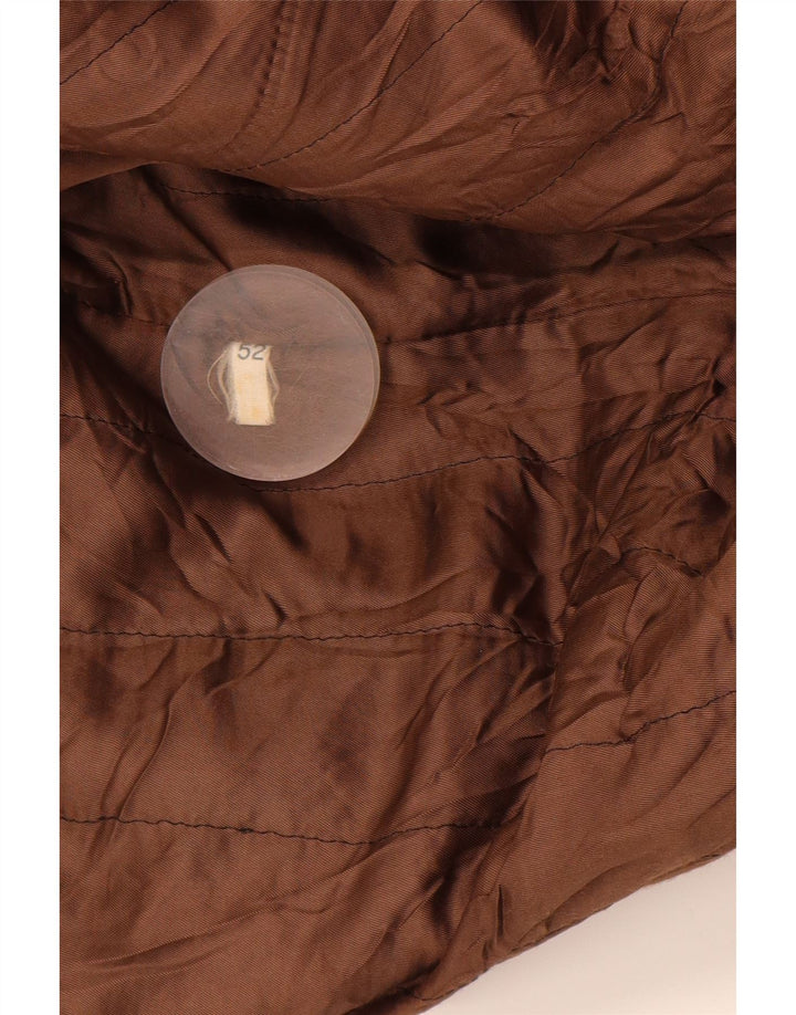 VINTAGE Chaqueta de cuero para hombre IT 52 XL Marrón