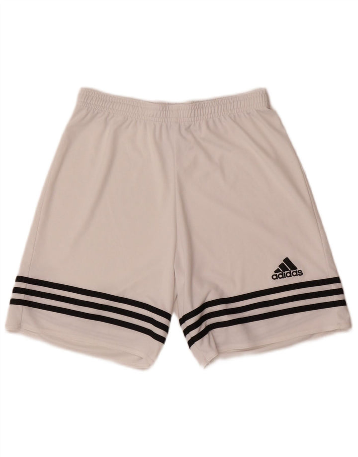 Adidas Mens Climalite Sport Shorts Pequeño Blanco Poliéster