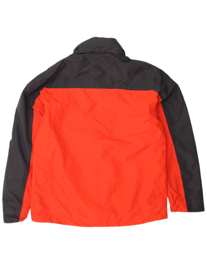 MOUNTAIN WAREHOUSE Chaqueta impermeable con capucha para hombre UK 40 Large Naranja Colorblock