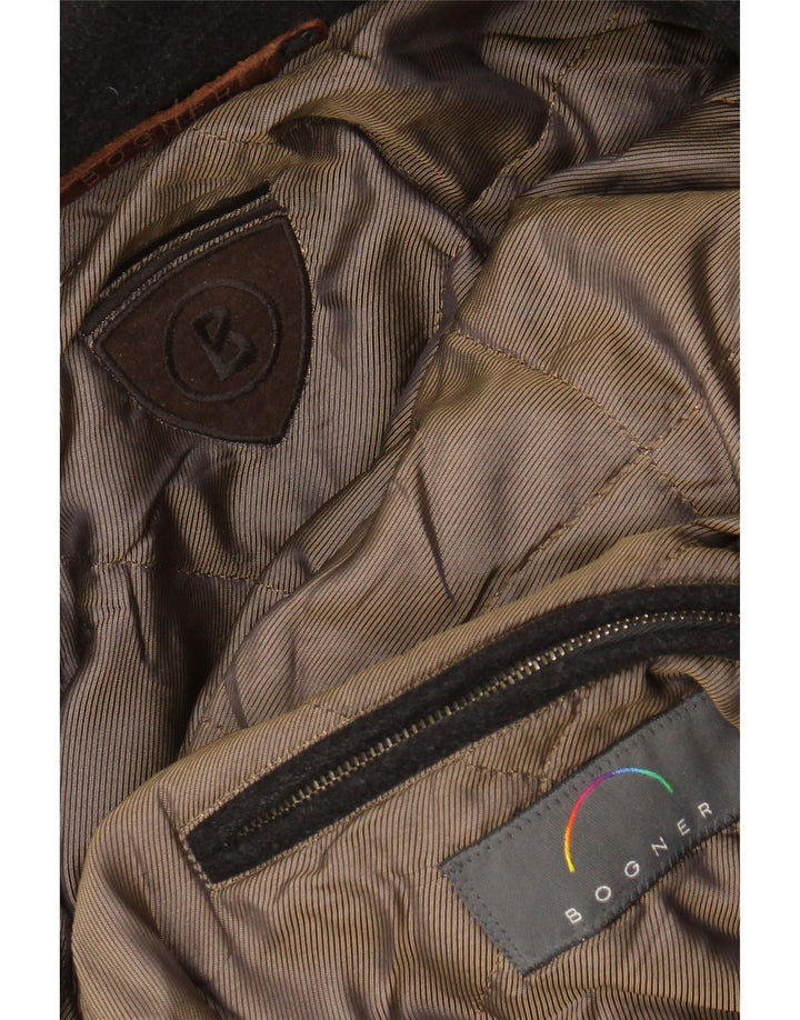 BOGNER Trenca con capucha para hombre UK 44 2XL Negro