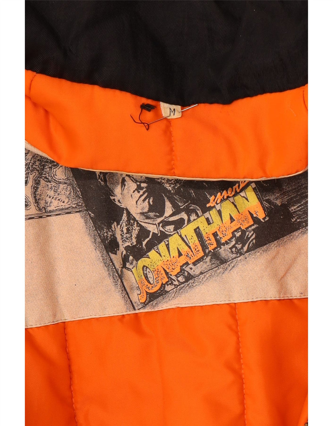 Vintage Hombres Loose Fit Chaqueta Acolchada Reino Unido 38 Medio Negro