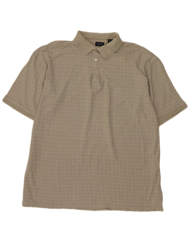 Izod Polo Alto Hombre XL Algodón Geométrico Verde