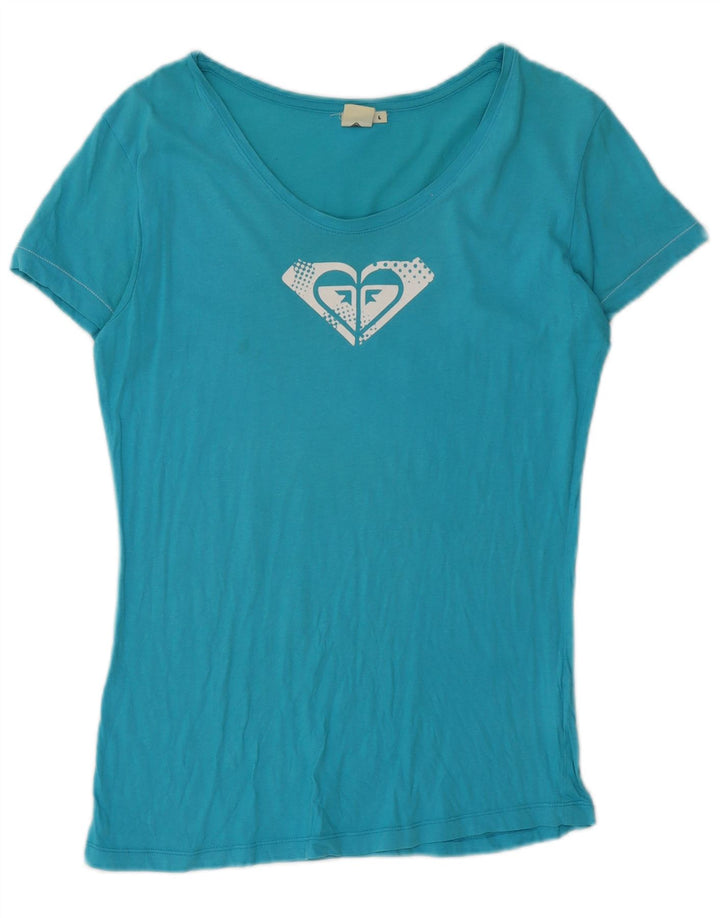 Roxy Camiseta gráfica para mujer Top UK 46 Large Blue Cotton