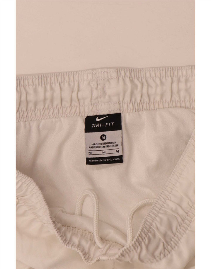 Pantalones cortos deportivos Nike Dri Fit para hombre Poliéster color block blanco mediano