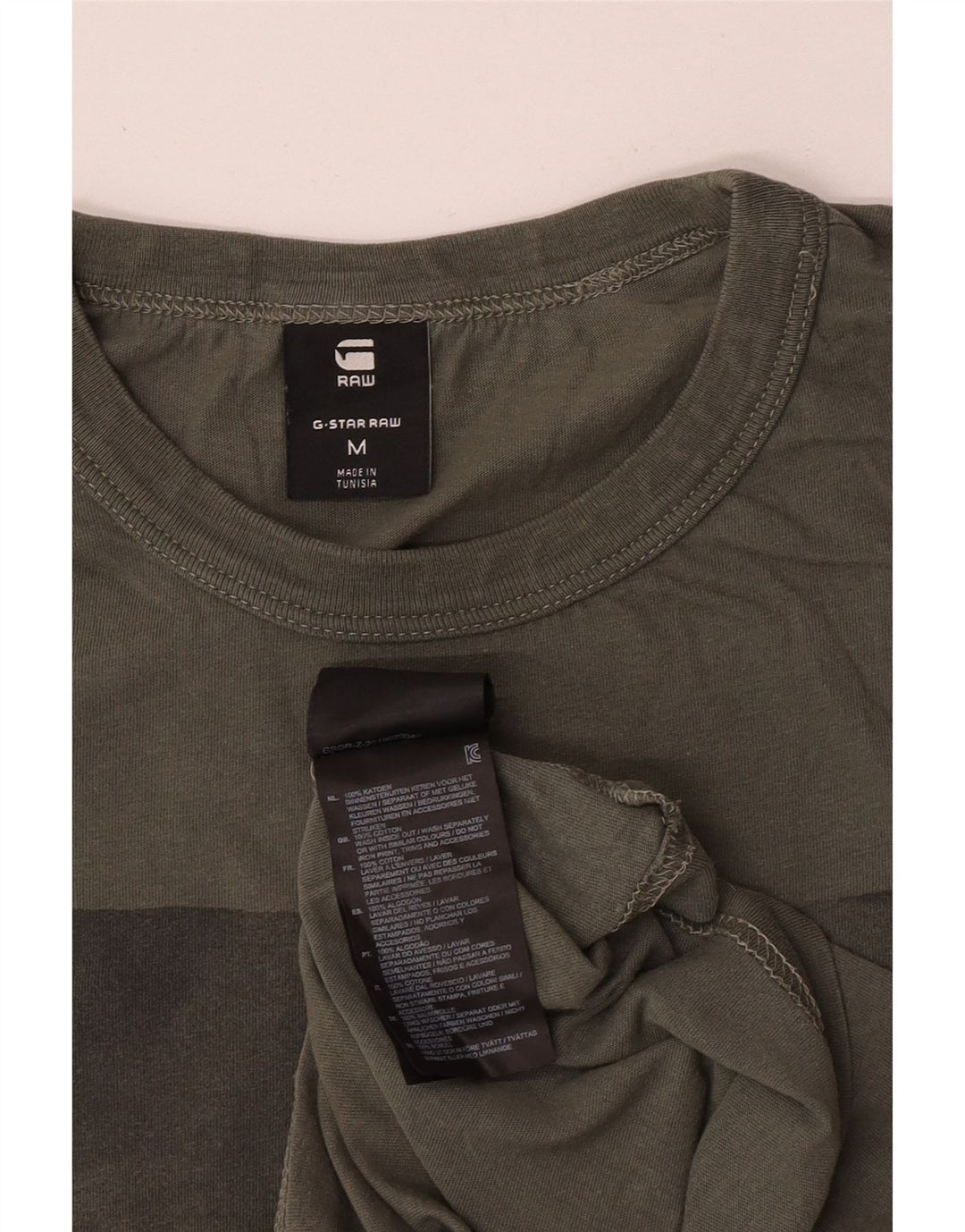 G-Star Hombre Camiseta Gráfica Top Medium Khaki Algodón