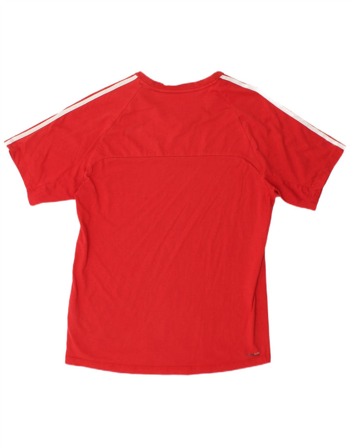 Adidas Mens Climalite Camiseta Top Grande Rojo Algodón