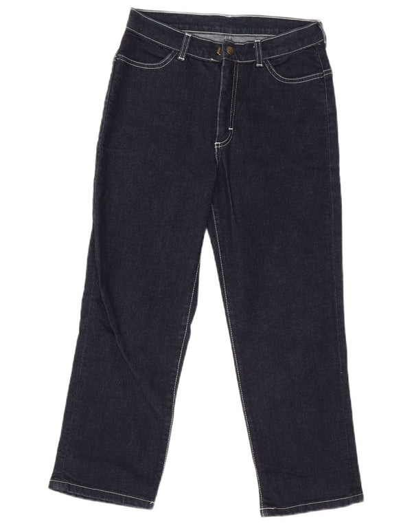 Vaqueros Capri Lee Mujer W28 L23 Algodón Azul Marino