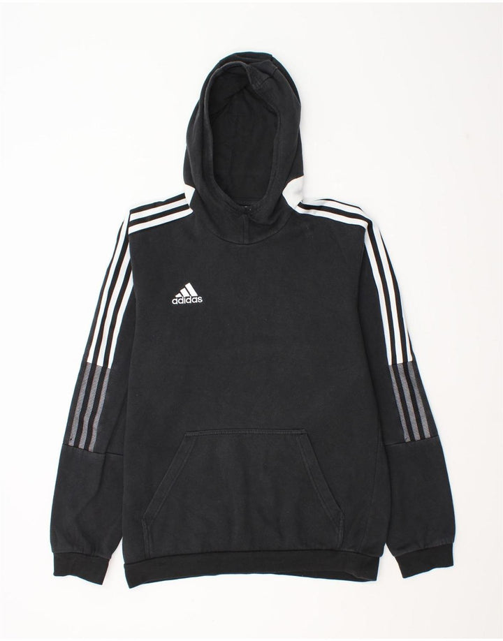 Adidas Hombre Sudadera Con Capucha Jumper Medium Negro Algodón