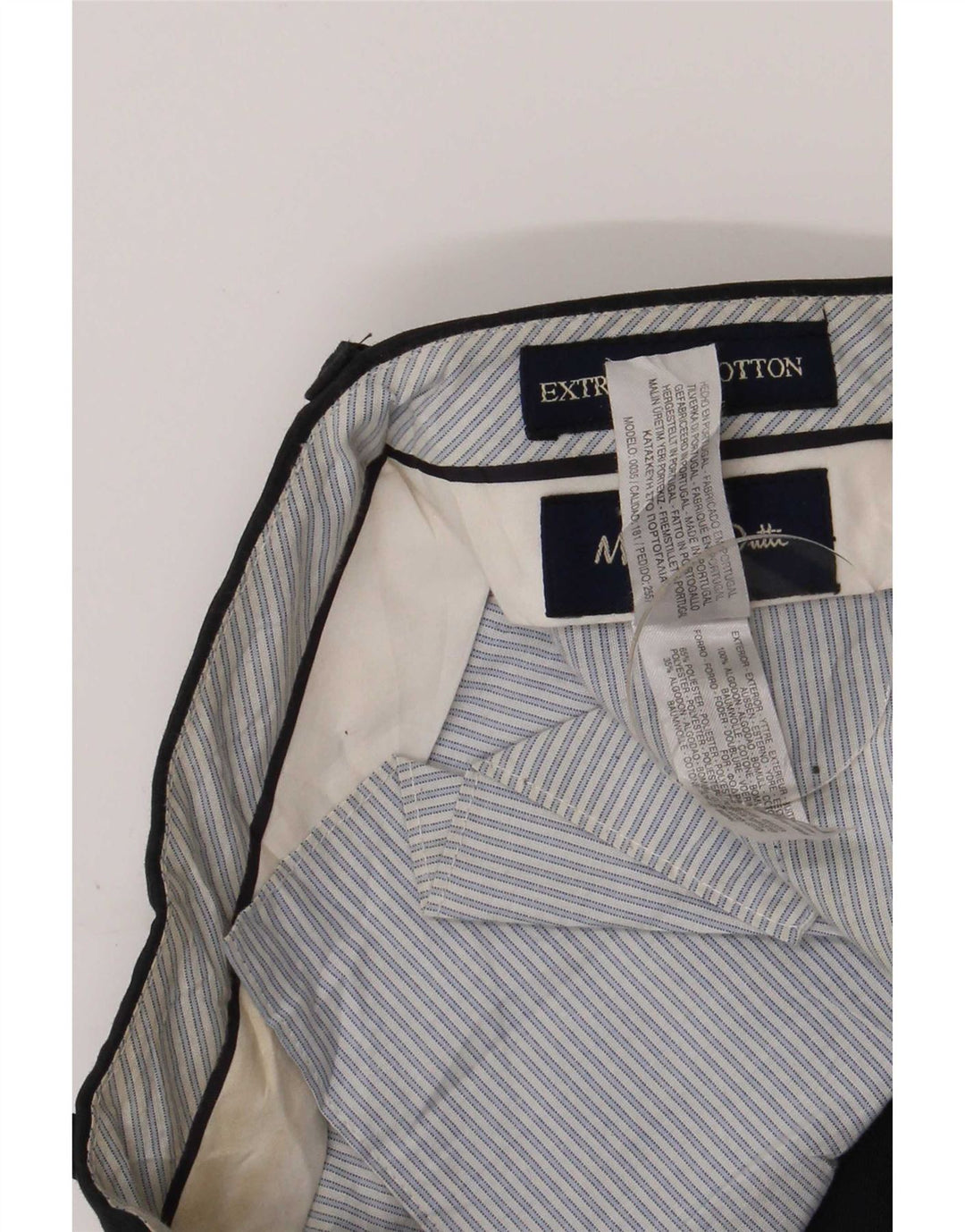 Massimo Dutti Pantalón Chino Regular Hombre Medium W31 L29 Azul Marino Algodón