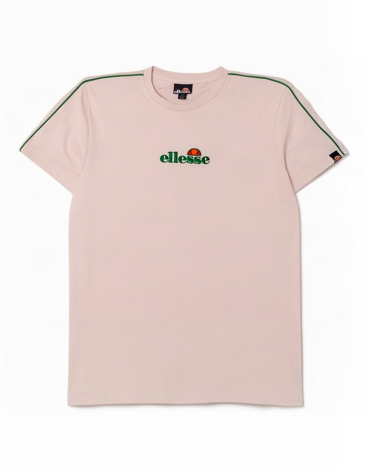 Ellesse - Camiseta gráfica para hombre, talla pequeña, algodón blanco